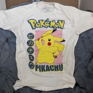 Unisex Cotton Pokemon Pikachu Graphic T-Shirt